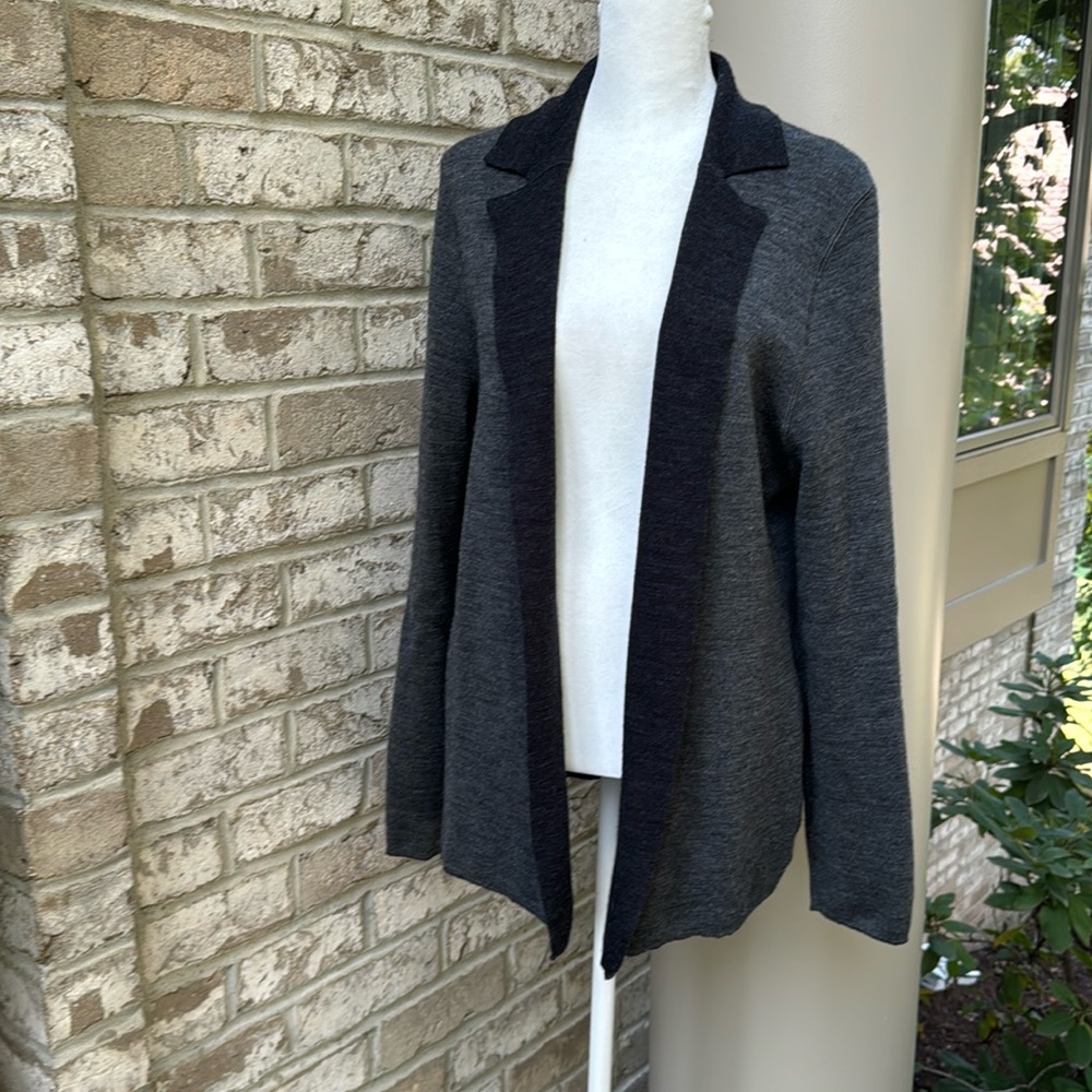 Talbots Knit Wool Blend Sweater Blazer Jacket - Petite Large